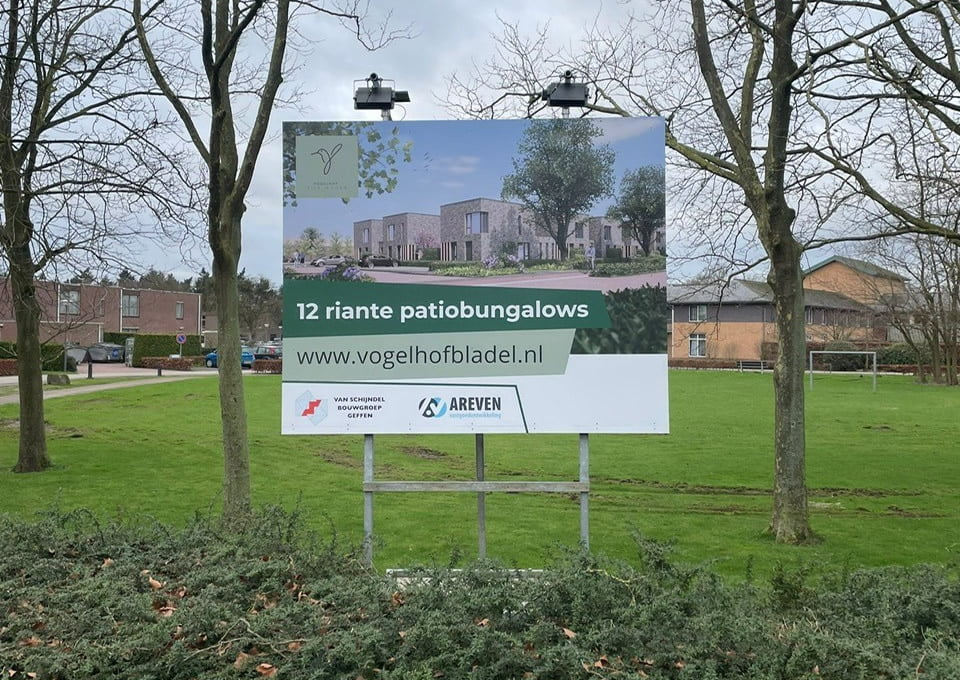 plaatsing bouwbord Vogelhof Bladel